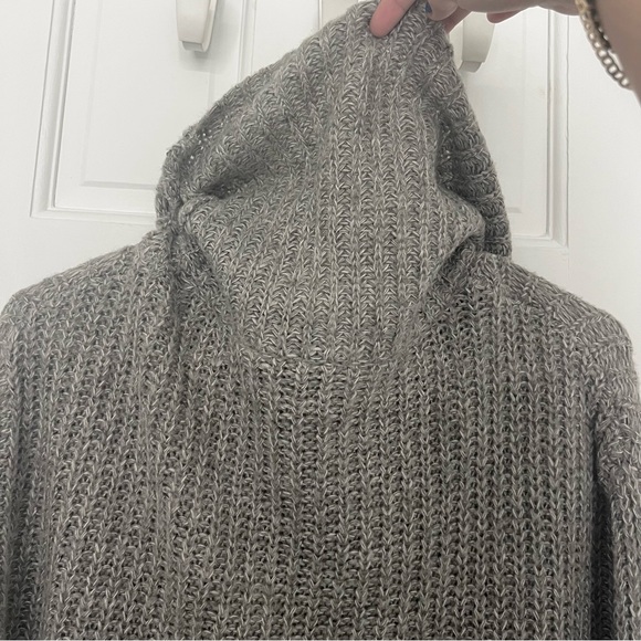 PRETTY LITTLE THING turtleneck sweater high neck long sleeve roll knit grey gray - Picture 8 of 11